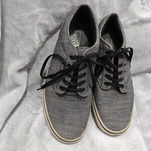 Vans Atwood Mens Size 11.5 Shoes Low Top Gray Textile Canvas Skater Sneaker